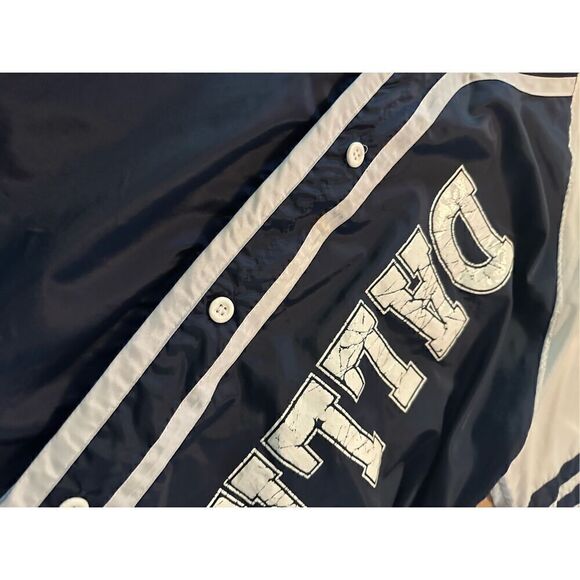 Cyquest Men’s Nylon Snap Button Cycling Shirt Dallas Blue and White Relaxed Sz M - Picture 7 of 11